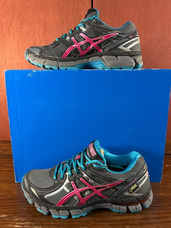 Asics Shoes - Asics Gel GT-2000 Gore-Tex Running Trail Women Shoes Blue/Gray Size US 6 |T3Q8N